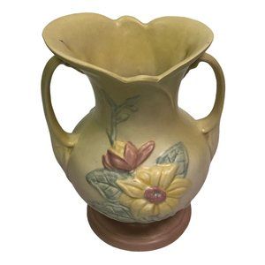 Vintage Hull Art Pottery Wildflower Double Handle Vase 1946-1947 8 1/2”‎